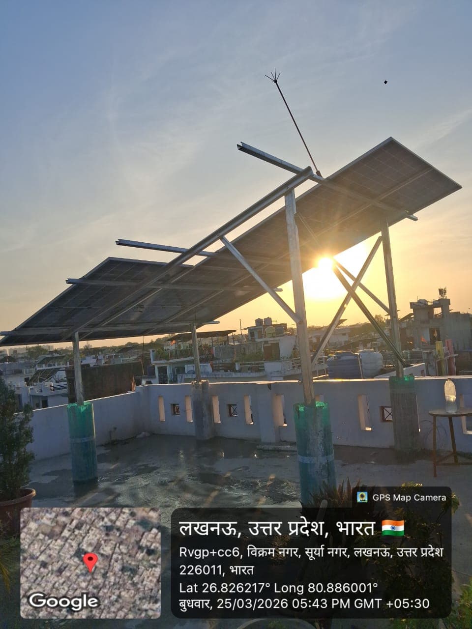 Jagdamb Prasad's solar installation
