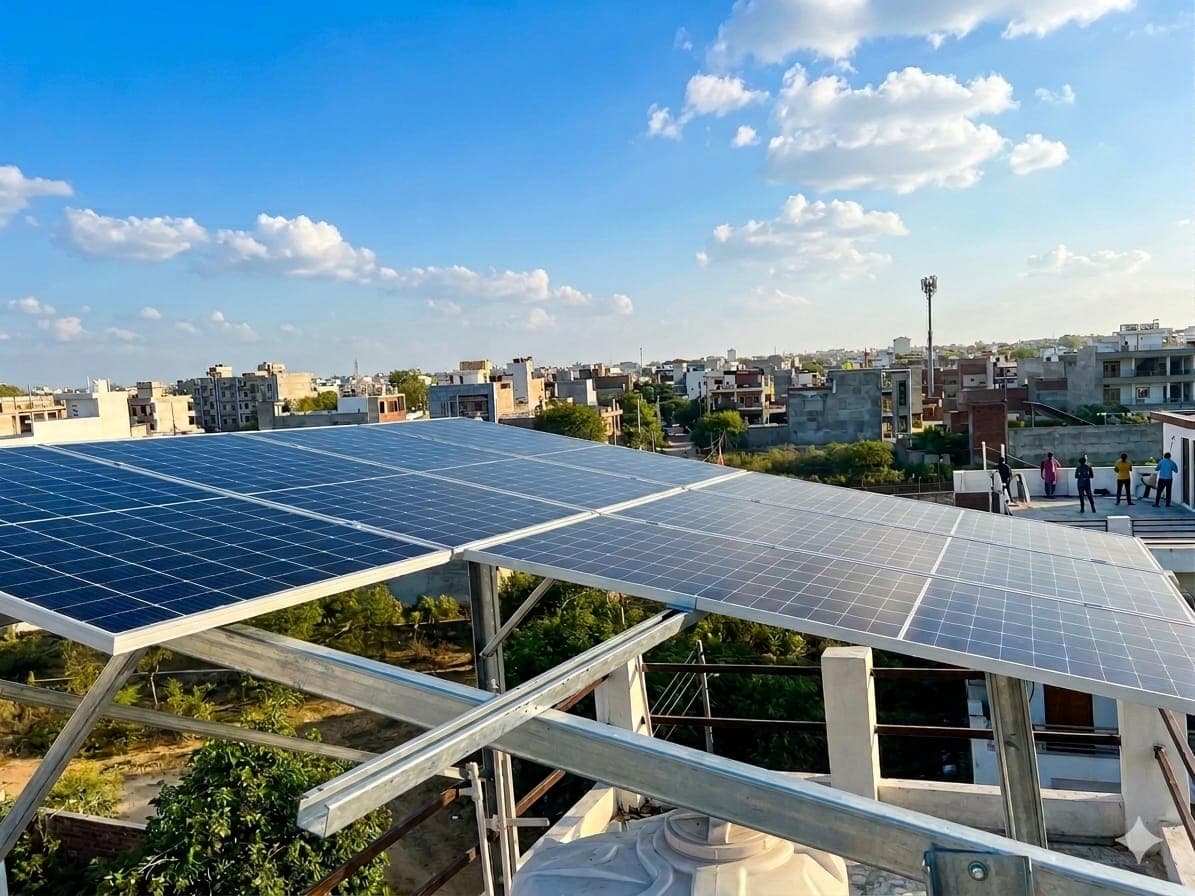 Shiv Nandan's solar installation