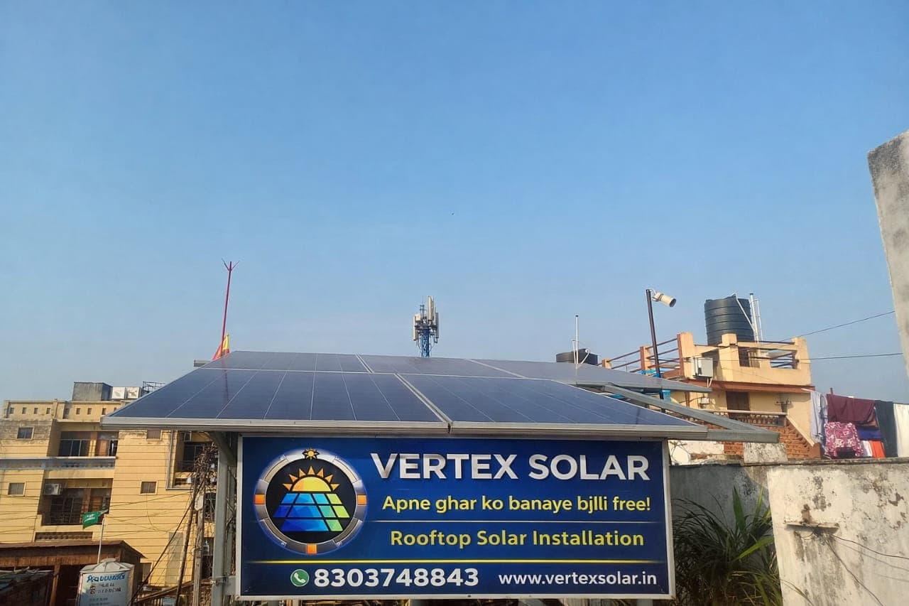 Triyogi Narayan Shukla's solar installation